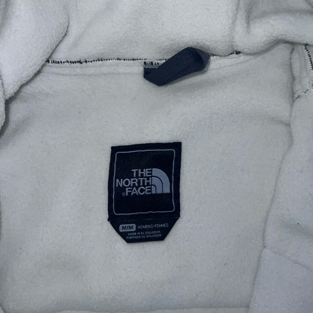 The north face white & dark gray women’s zip up fleece medium - Picture 2 of 3